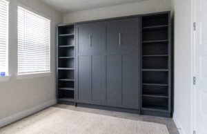 Side view of vertical Craftsman Murphy bed