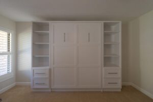 Vertical queen shaker Murphy bed